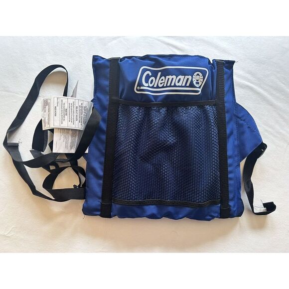 Coleman Portable Stadium Seat Bleacher Cushion with Backrest Lightweight Navy - Picture 6 of 7